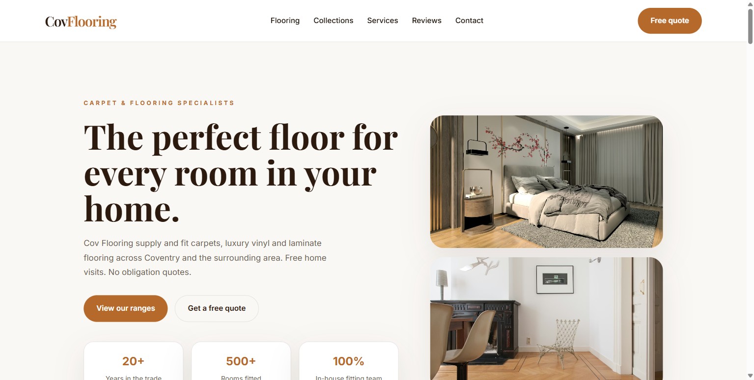 Cov Flooring website