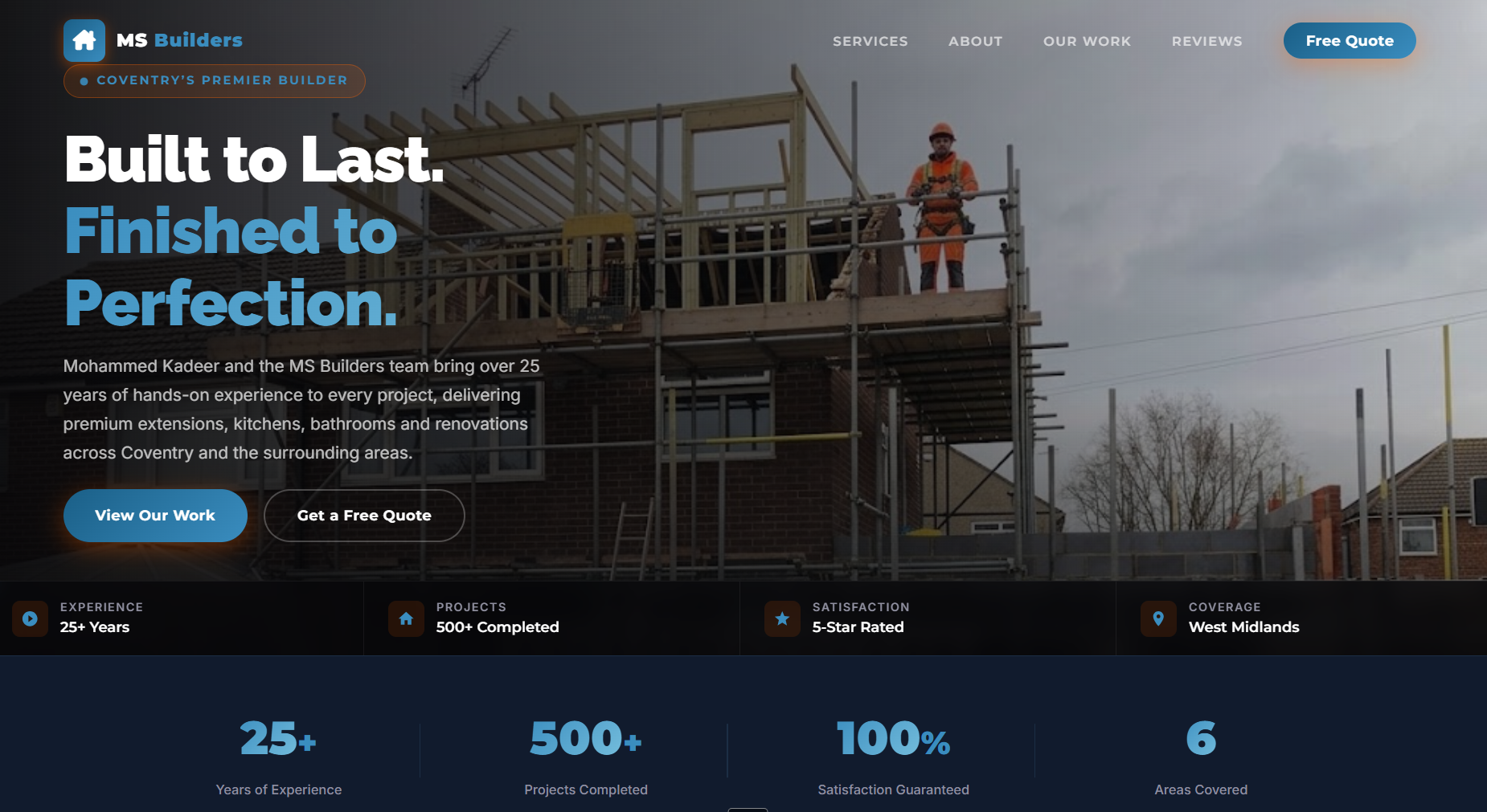 MS Builders website
