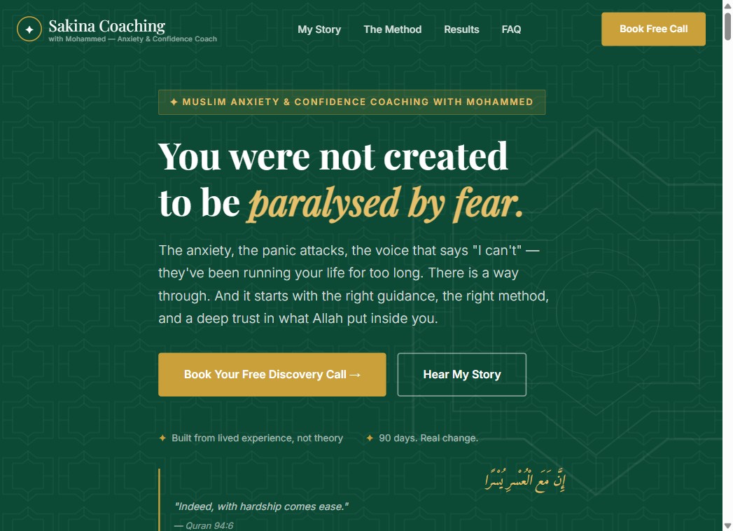 Sakina Coaching website